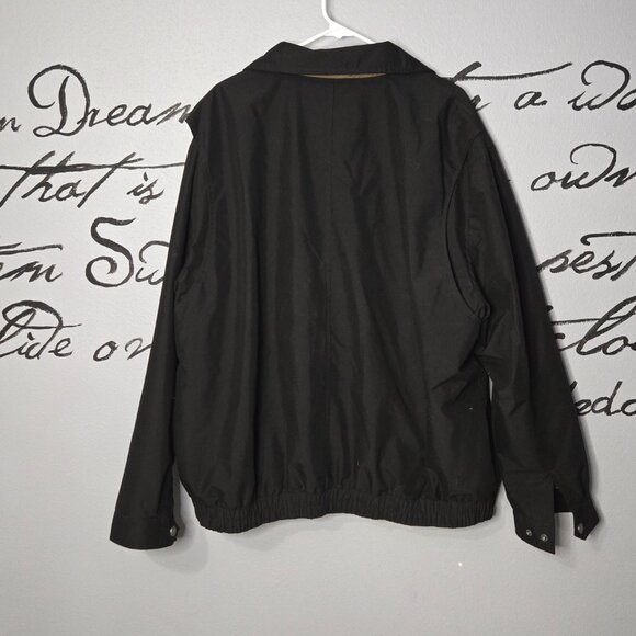 Roundtree & Yorke Travel Smart Easy Care Windbreaker Jacket Coat, Black, 2XB - Picture 3 of 10